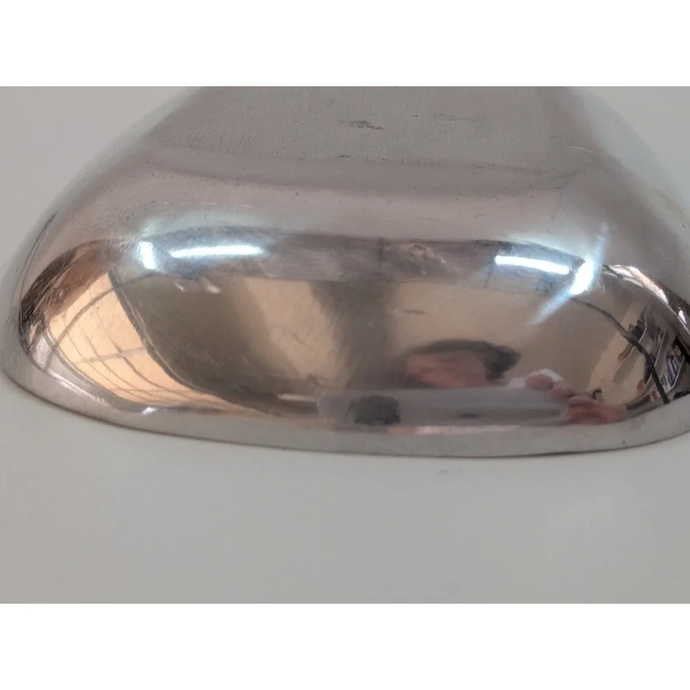 Mexican Handcrafted Polished Aluminum Textured Oval Catchall Tray Silver Dish